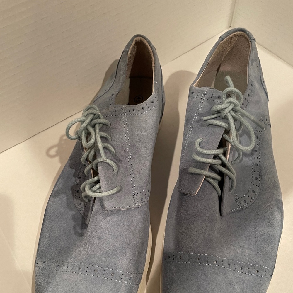 Men's Blue Suede Shoes by Moods of Norway